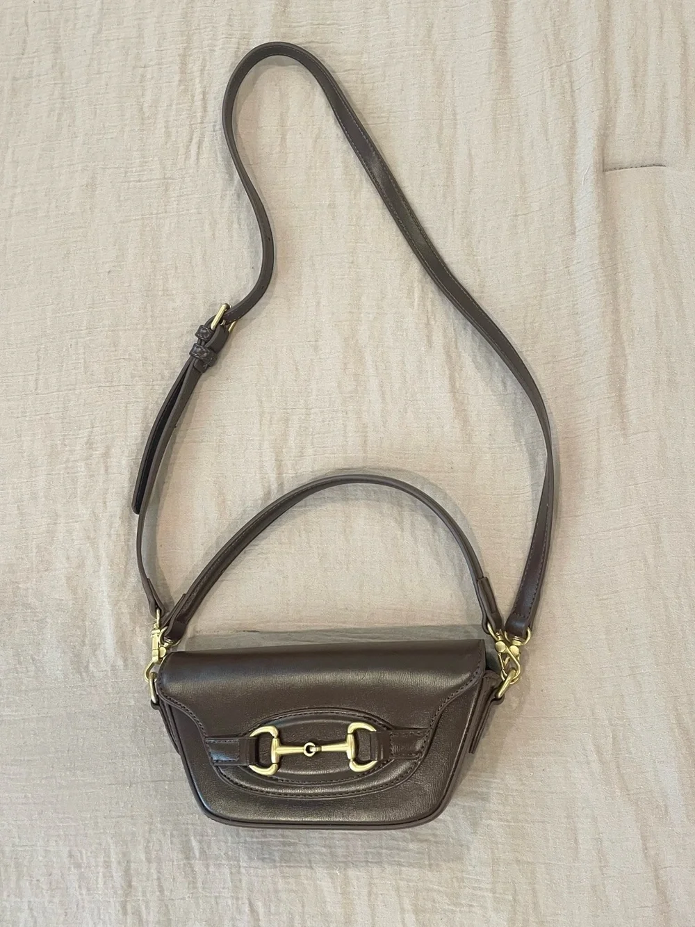 Anthropologie Delilah Horsebit Bag in Brown
